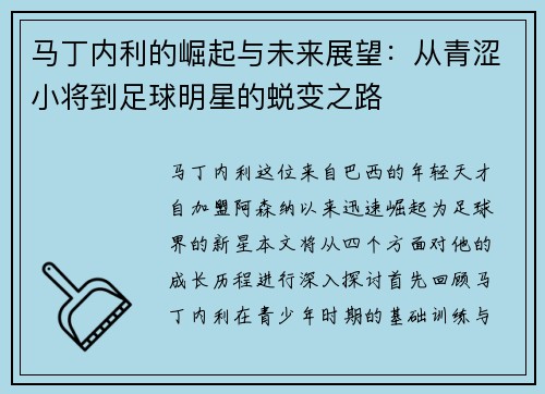 马丁内利的崛起与未来展望：从青涩小将到足球明星的蜕变之路